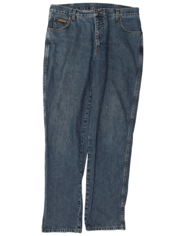 Wrangler Masculino Texas Straight Jeans W38 L36 Azul Algodão