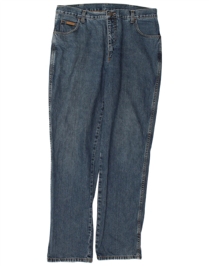 Wrangler Masculino Texas Straight Jeans W38 L36 Azul Algodão