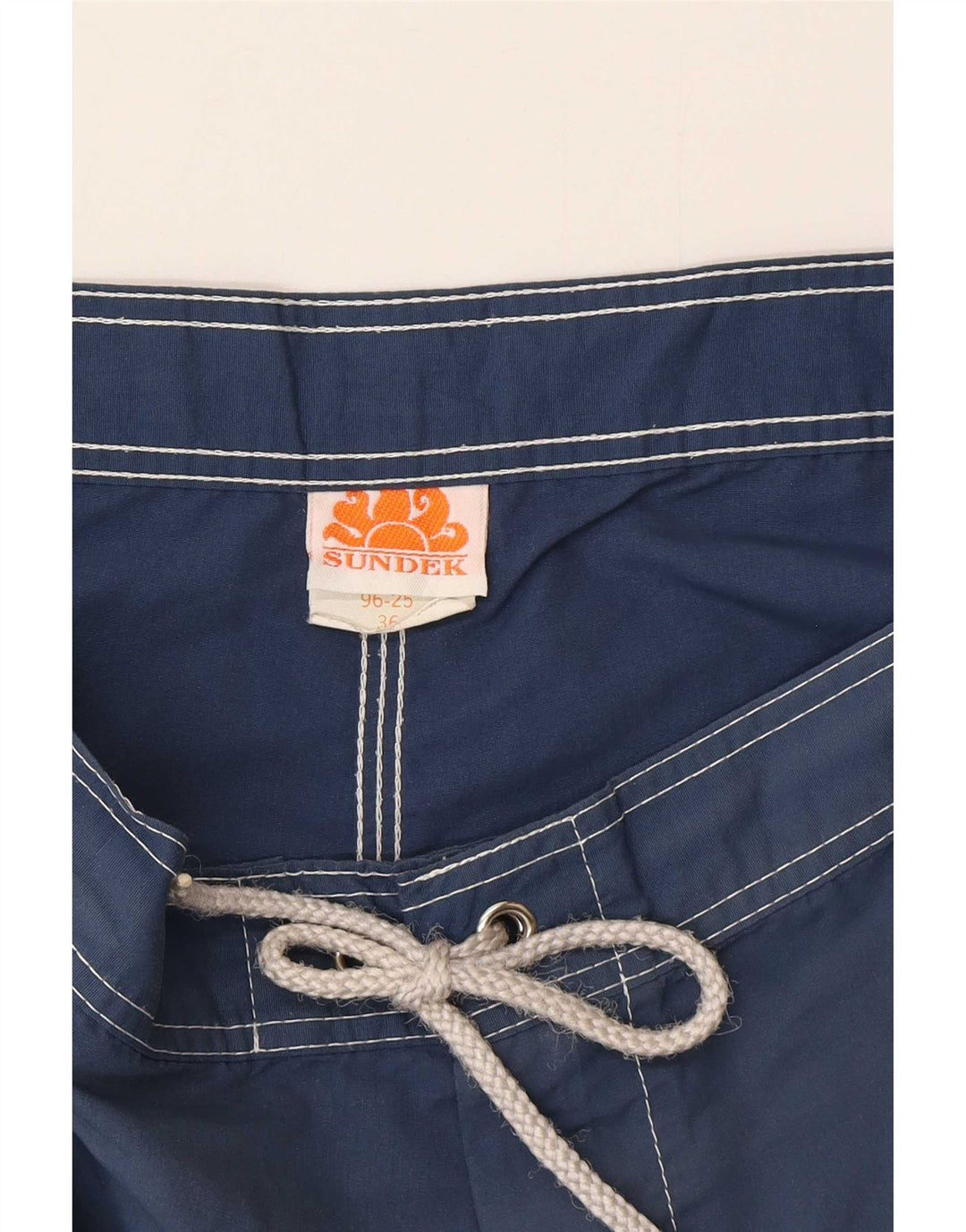 Sundek Mens Natação Shorts Grande Azul Marinho Colourblock Nylon