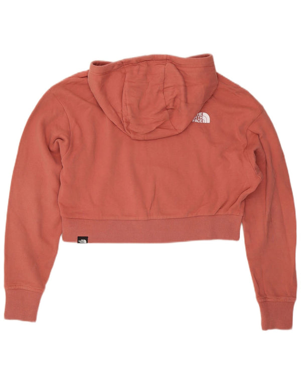 Suéter feminino The North Face com capuz oversized UK 10 pequeno algodão rosa
