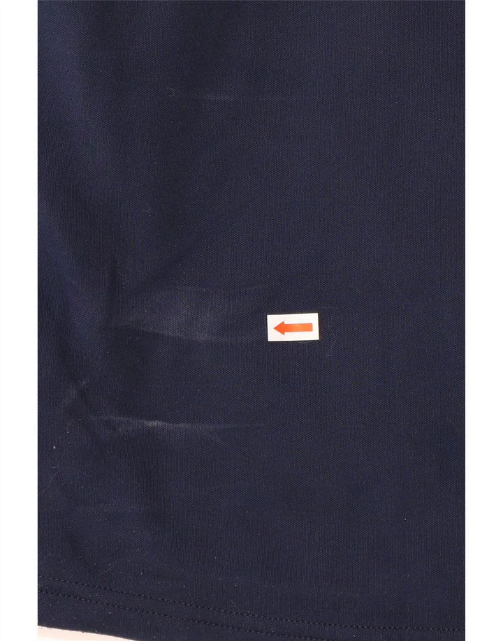 NIKE Masculino Dri Fit Zip Neck Moletom Jumper Médio Azul Marinho Colourblock