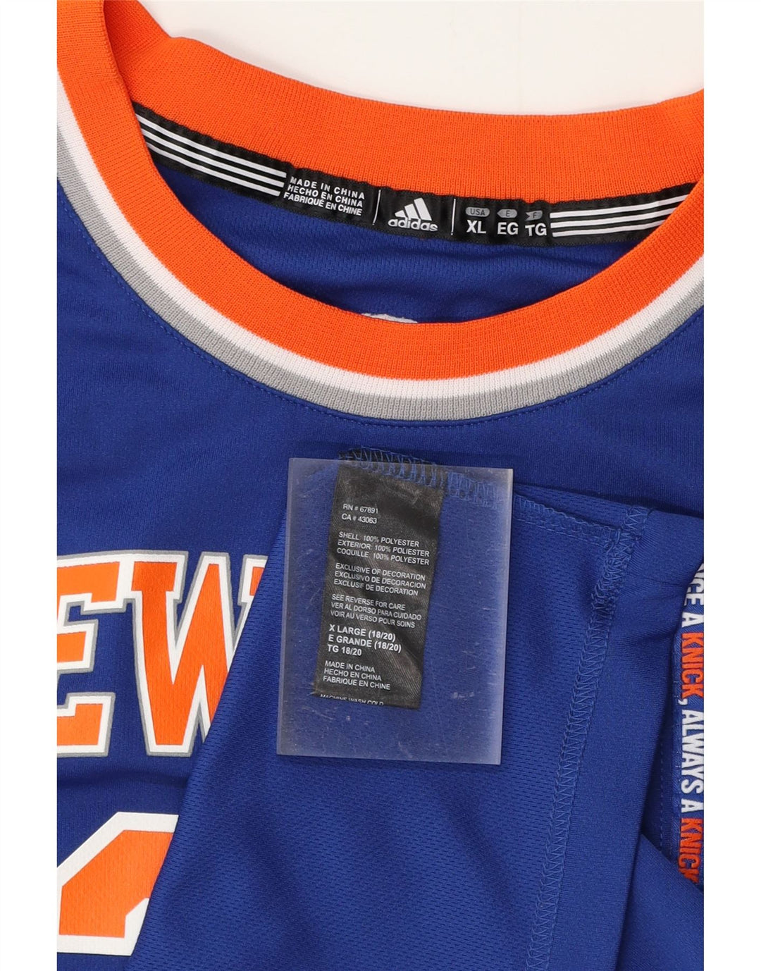 ADIDAS Masculino New York Knicks Graphic Vest Top XL Azul Poliéster