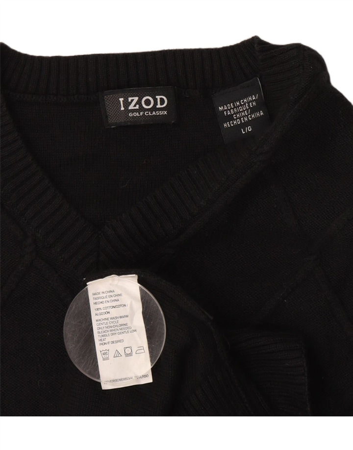 IZOD Mens Colete Regata Grande Azul Marinho Argyle/Diamante Algodão