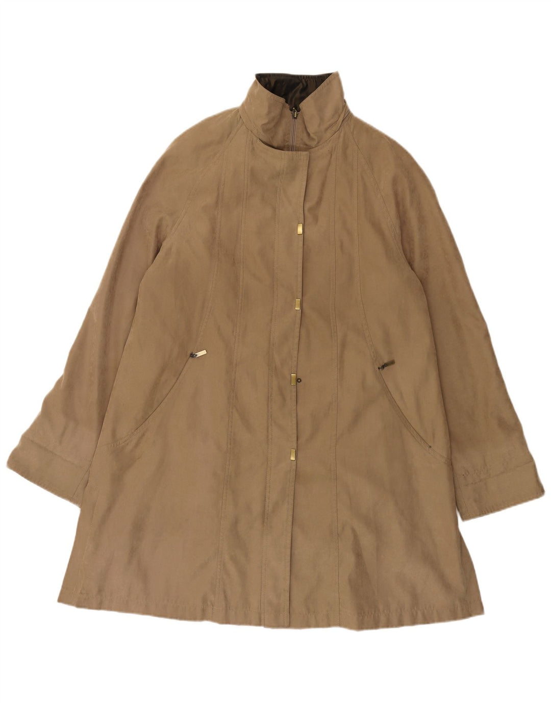 Sobretudo feminino JACQUES VERT UK 14 poliéster bege médio