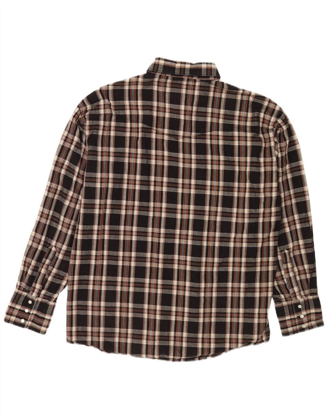 Camisa masculina de flanela Wrangler grande xadrez preto