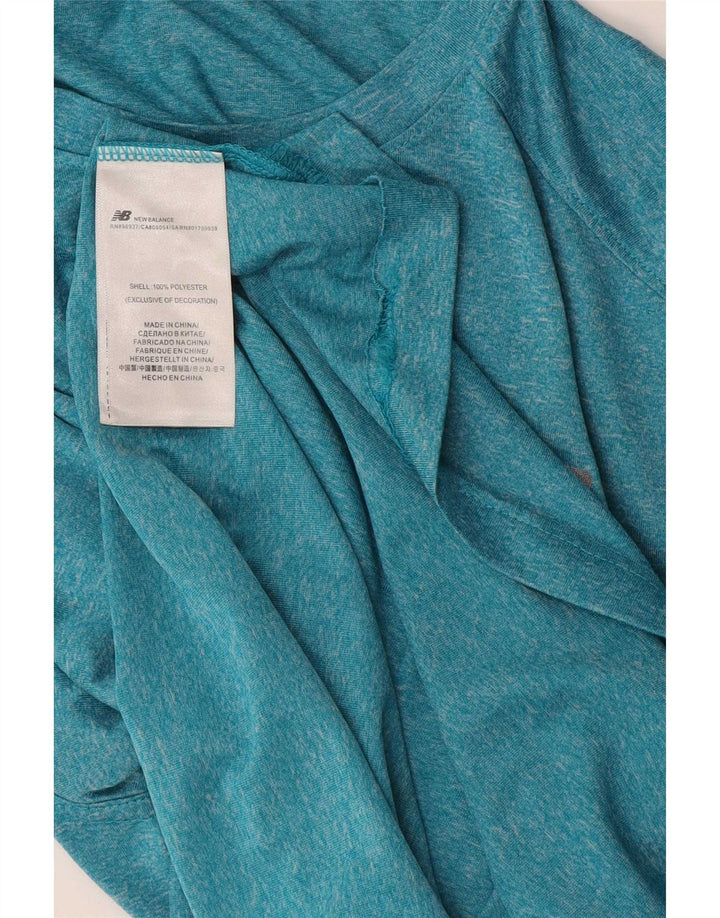 Camiseta masculina New Balance poliéster azul pequeno