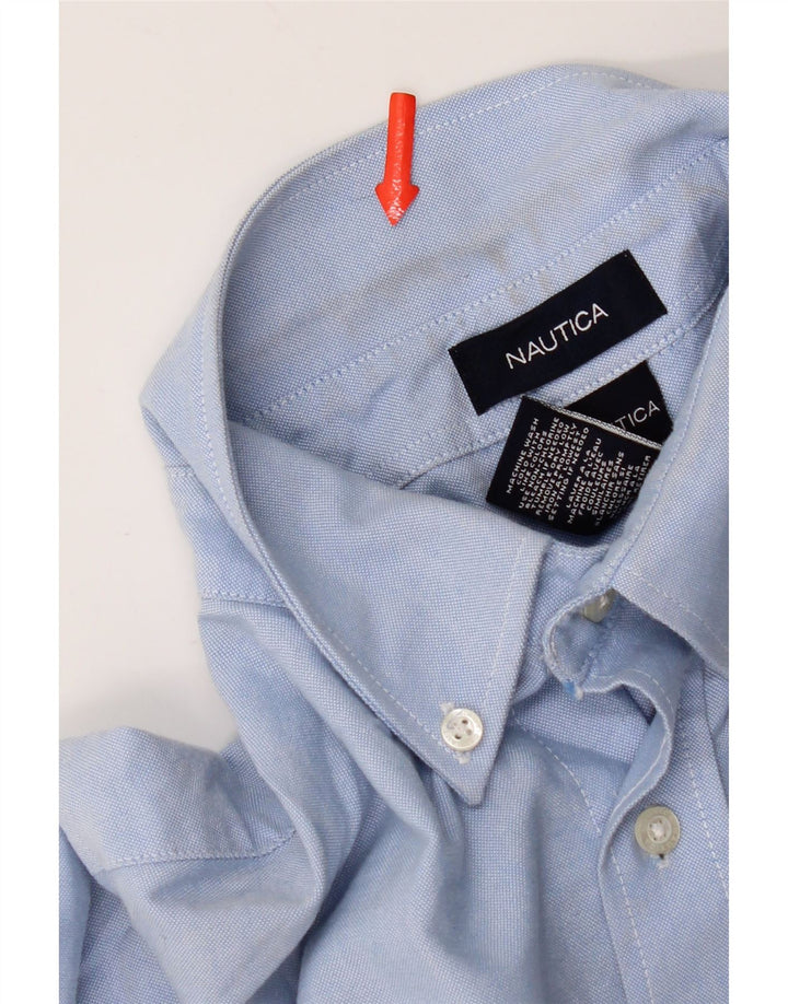 Camisa Nautica Menino 15-16 Anos Azul Algodão