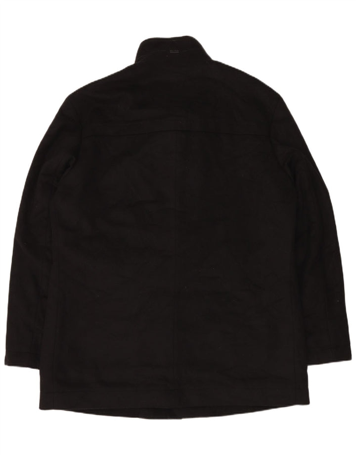 Sobretudo masculino Hugo Boss EU 56 3XL lã preta