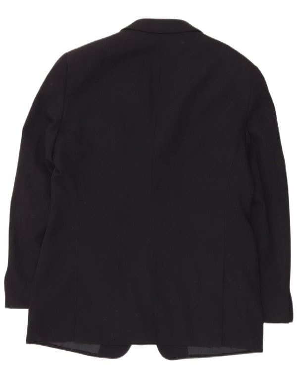 Jaqueta Blazer Masculina Armani Collezioni com 3 Botões IT 52 XL Azul Marinho Viscose