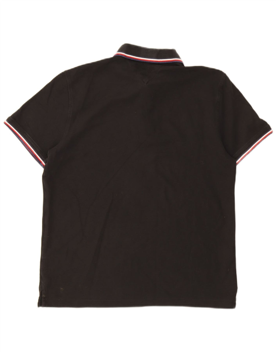 Camisa polo masculina Tommy Hilfiger Regular Fit grande algodão preto