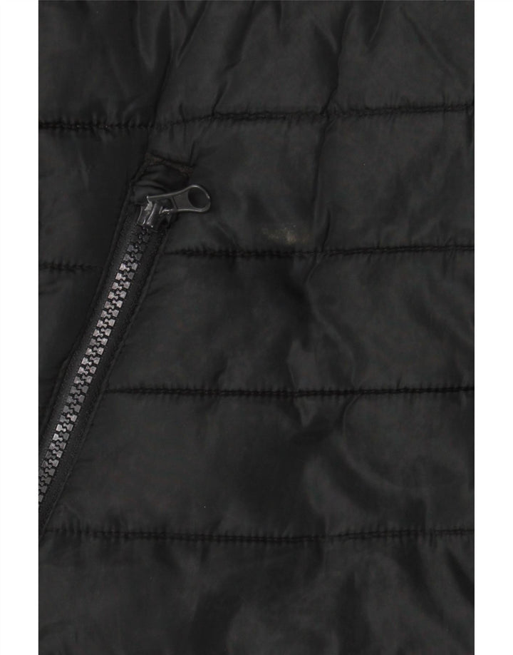 Colete acolchoado com capuz masculino Jack & Jones UK 36 pequeno poliéster preto