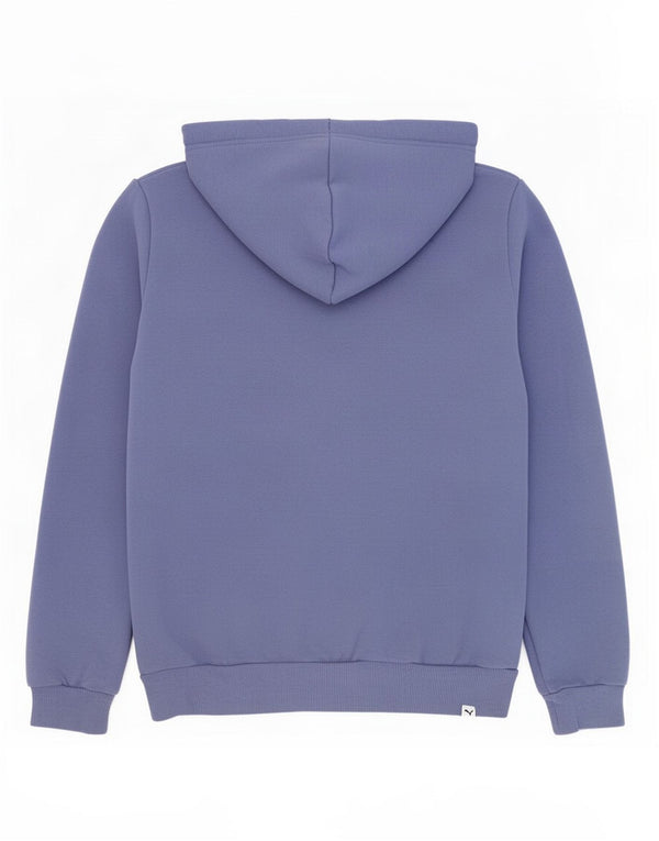 Puma Womens Graphic Hoodie Jumper UK 8 Small Blue Cotton