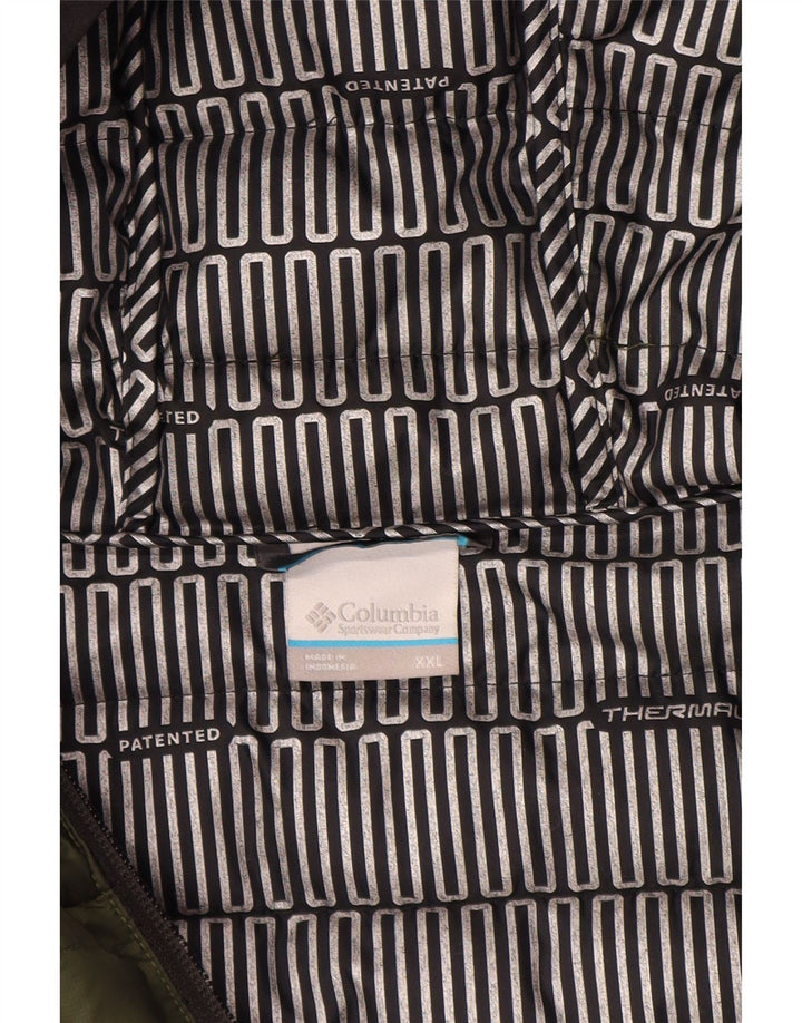 Jaqueta Columbia Masculina com Capuz Acolchoado UK 44 2XL Verde Nylon