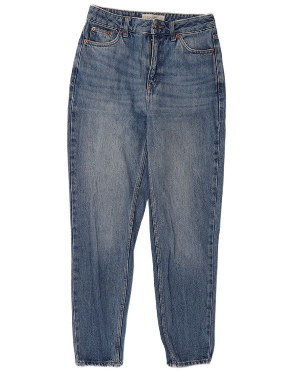 Calça jeans feminina Levi's High Rise Slim UK 8 pequena W27 L28 azul algodão