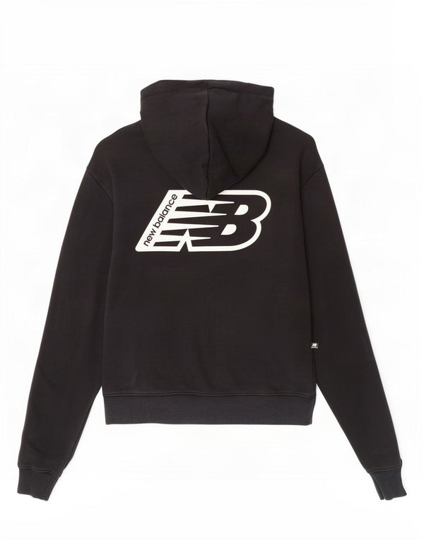 Suéter com capuz gráfico masculino New Balance grande algodão preto