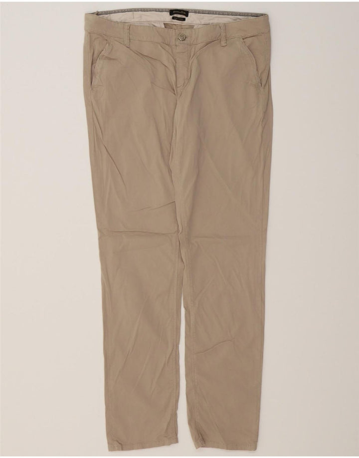 MASSIMO DUTTI Womens Slim Chino Trousers EU 42 Large W36 L32 Beige Cotton Vintage Massimo Dutti and Second-Hand Massimo Dutti from Messina Hembry 