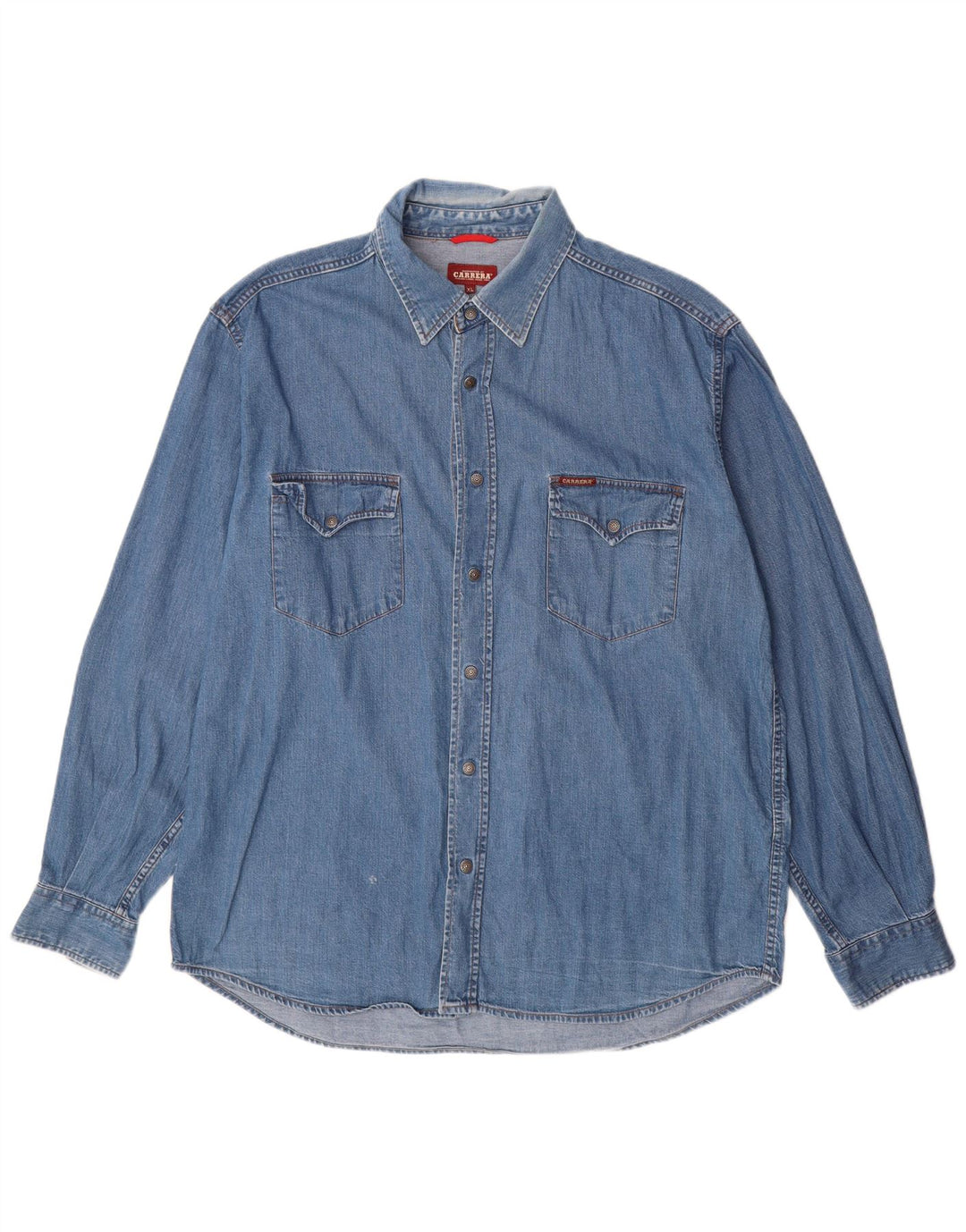 Camisa jeans masculina CARRERA XL azul algodão