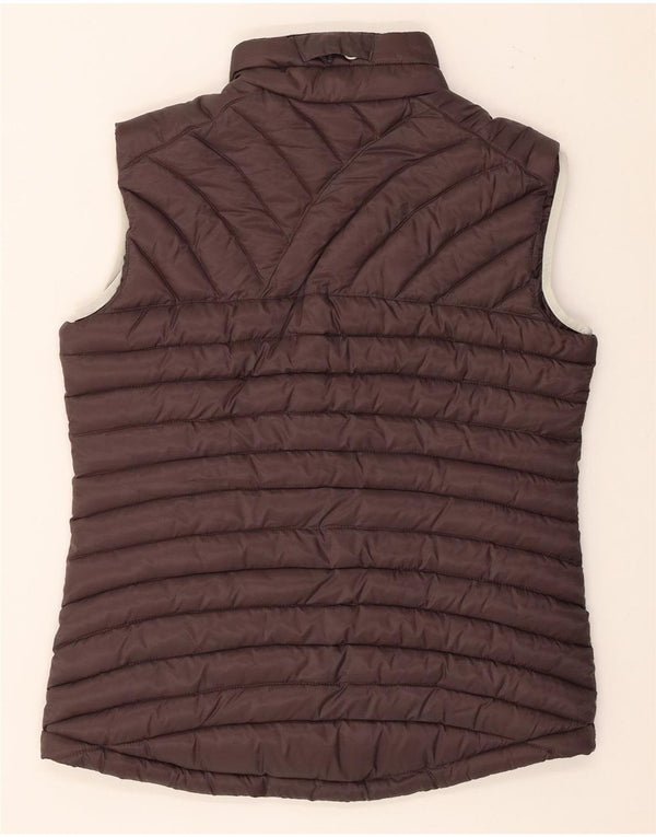 Colete acolchoado feminino Jack Wolfskin Reino Unido 12/14 poliéster marrom médio
