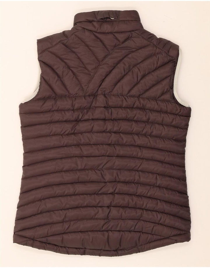Colete acolchoado feminino Jack Wolfskin Reino Unido 12/14 poliéster marrom médio
