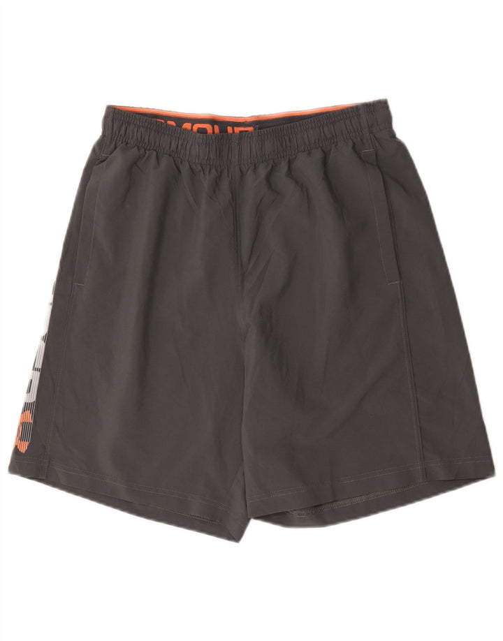 Shorts esportivos masculinos Under Armour Heat Gear Graphic cinza médio