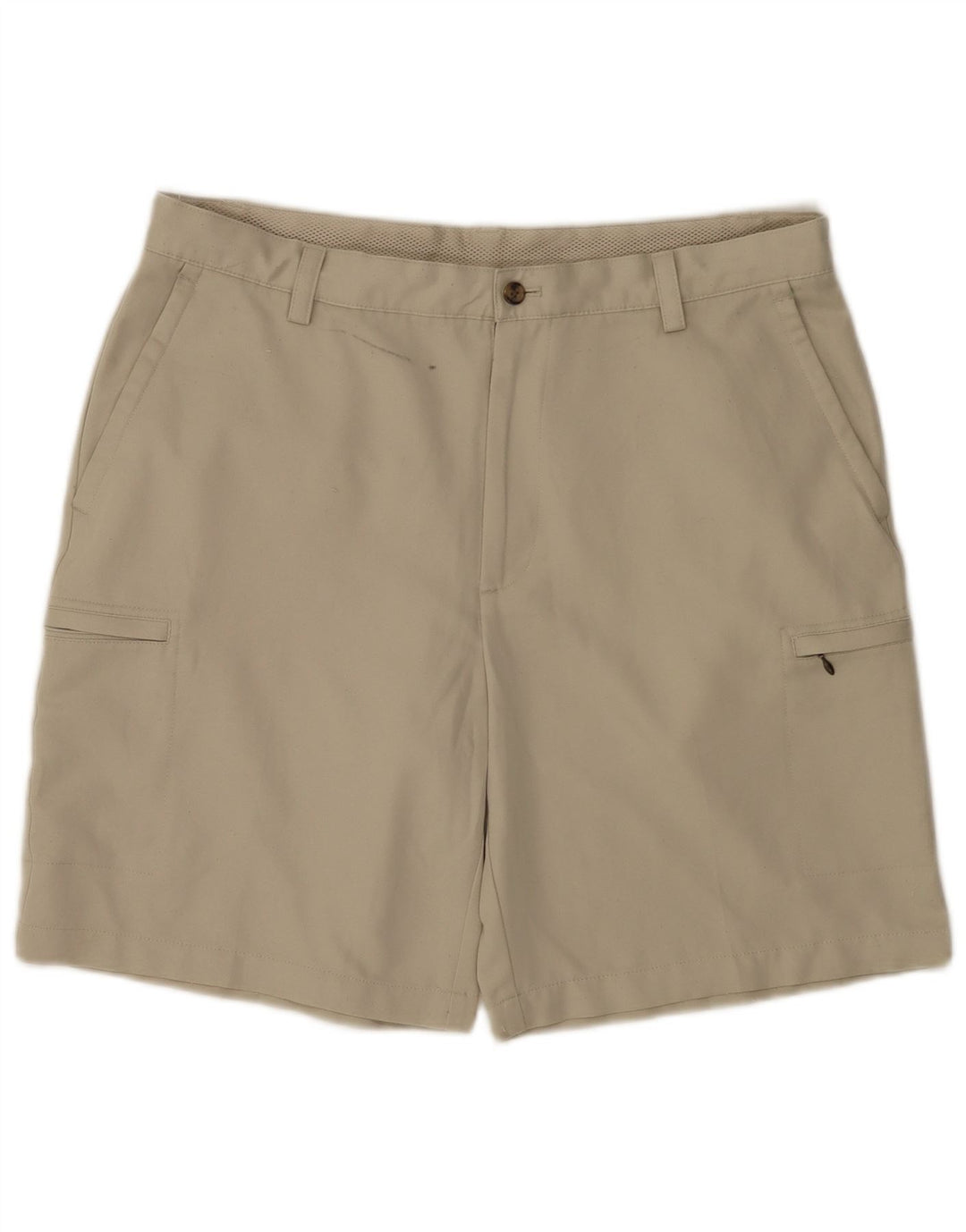Izod Mens Cargo Shorts W36 Grande Poliéster Bege