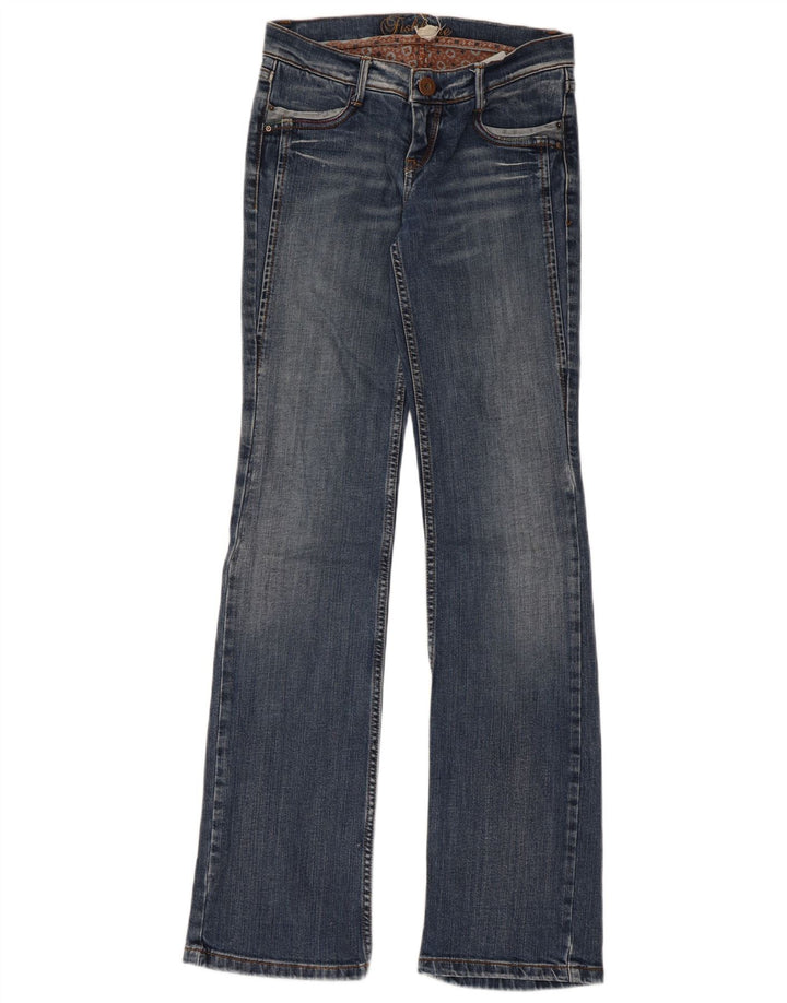 Fishbone feminino bootcut jeans W28 L33 algodão azul