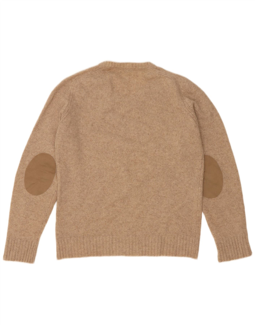 Suéter masculino Zara com decote em V grande lã bege