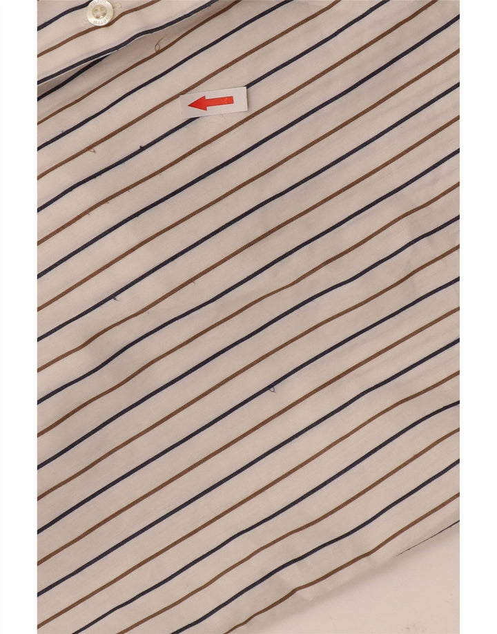 Camisa masculina Pierre Cardin tamanho 41 listrado branco médio