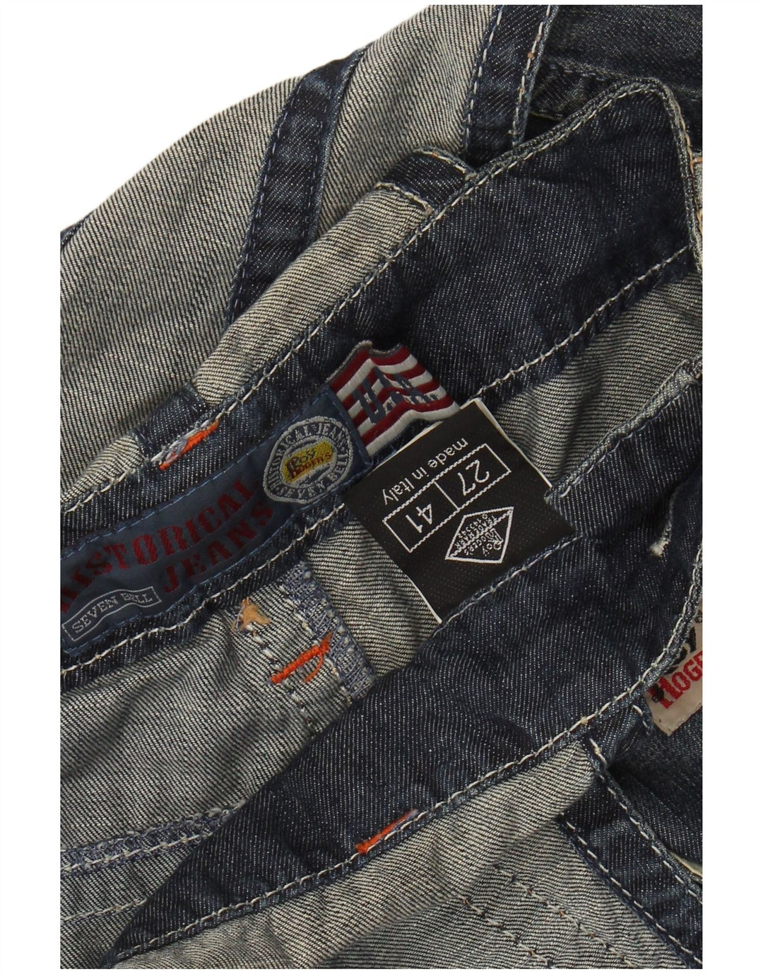 ROY ROGERS Macacão feminino jeans IT 41 pequeno W27 algodão azul