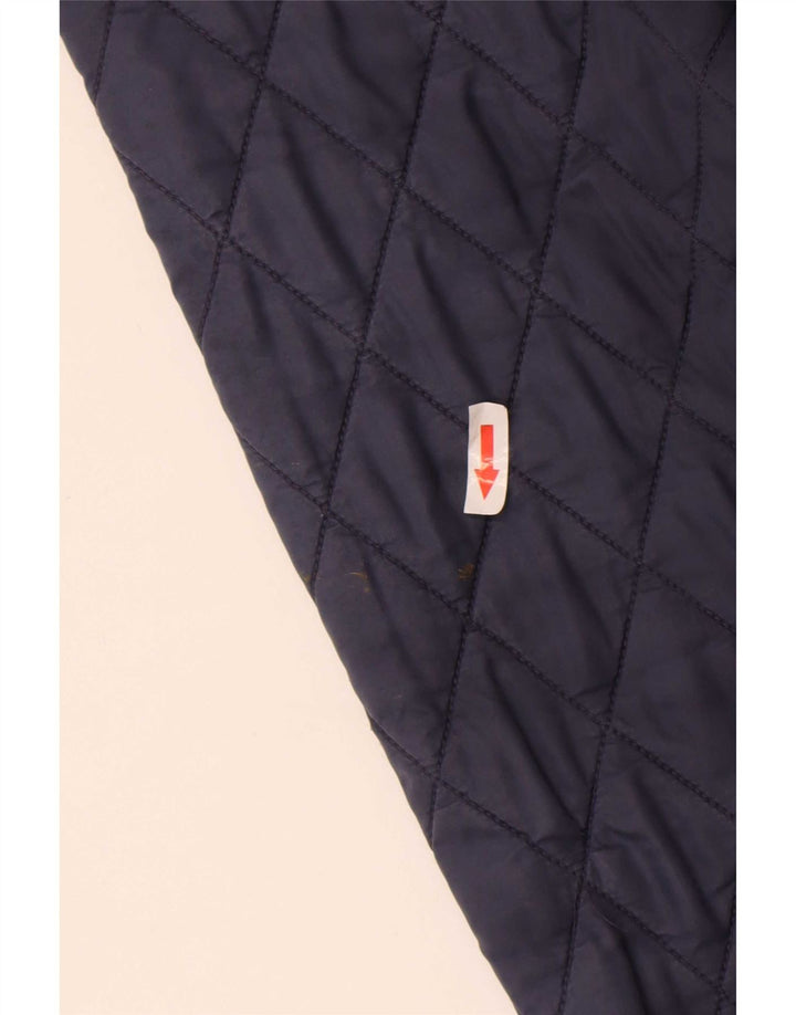 Jaqueta acolchoada feminina Barbour UK 14 grande azul marinho poliamida