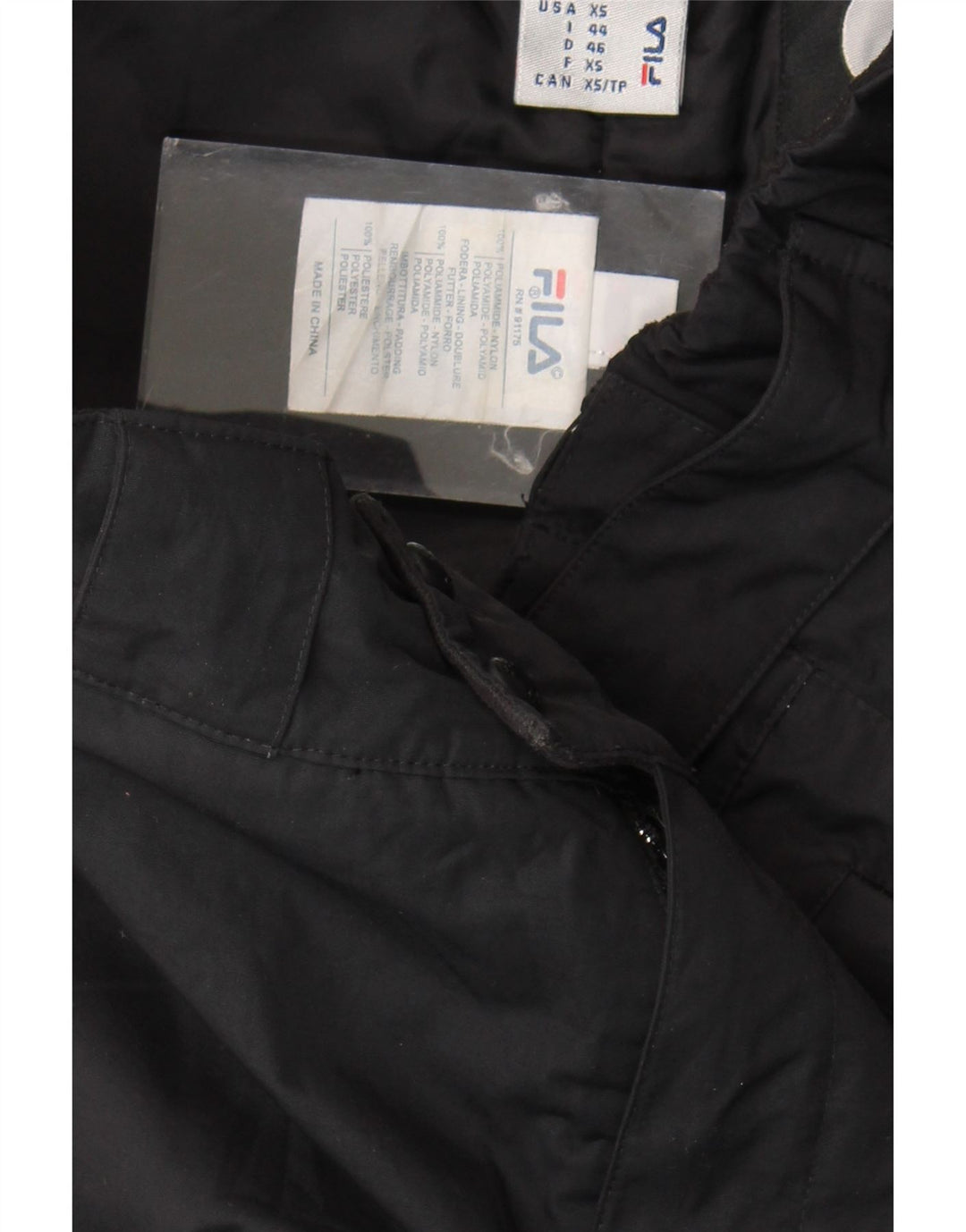 Fila Mens Calças De Esqui XS Preto Nylon
