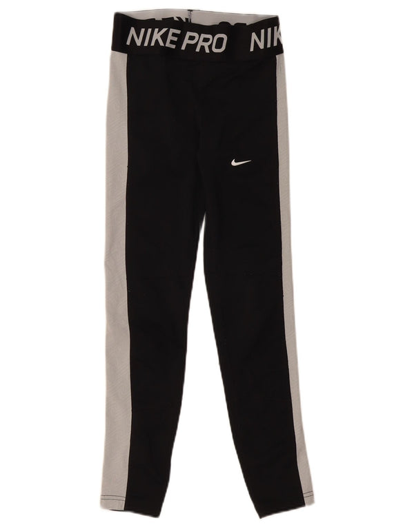 Leggings Nike Dri Fit Graphic UK 8 Pequeno Preto Colorblock