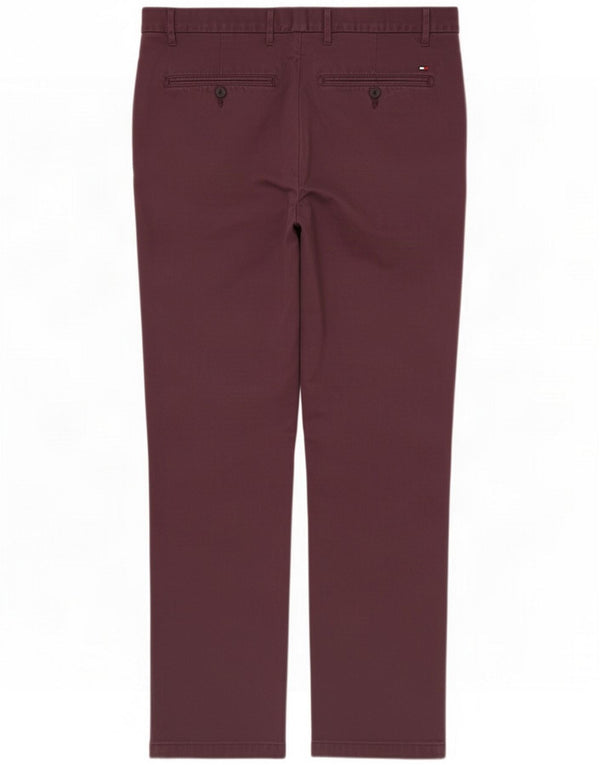 Tommy Hilfiger Mens Mercer Regular Fit Chino Calças W36 L32 Borgonha