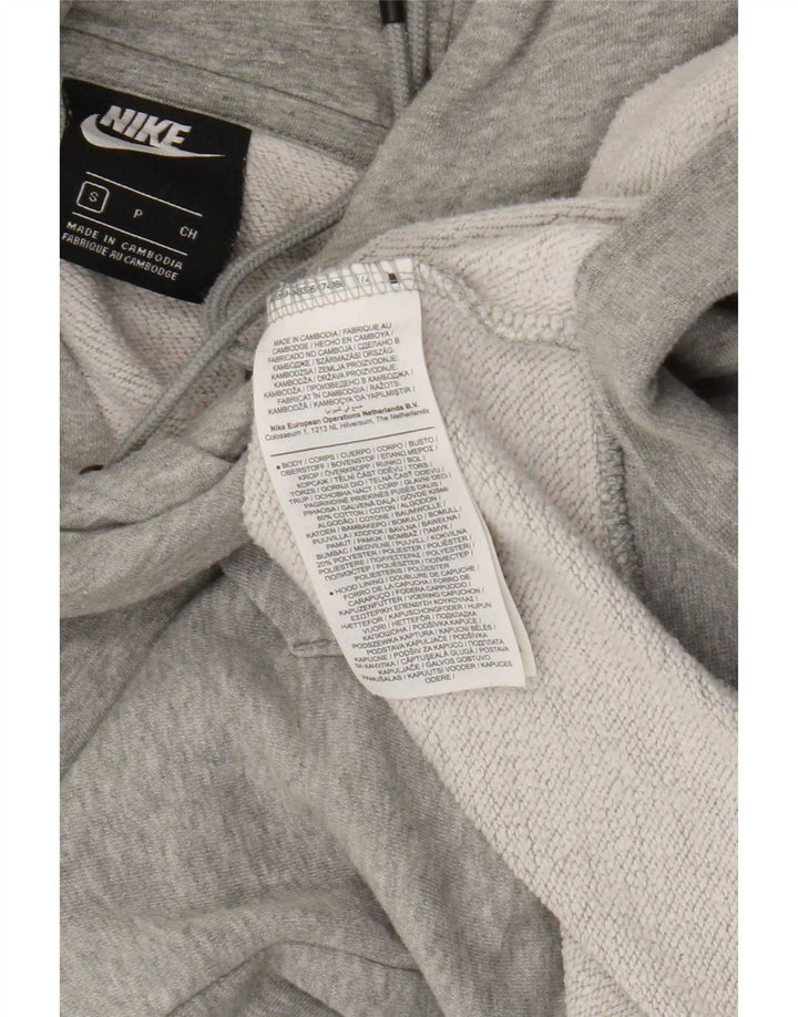 Nike Mens Hoodie Jumper Pequeno Algodão Cinza