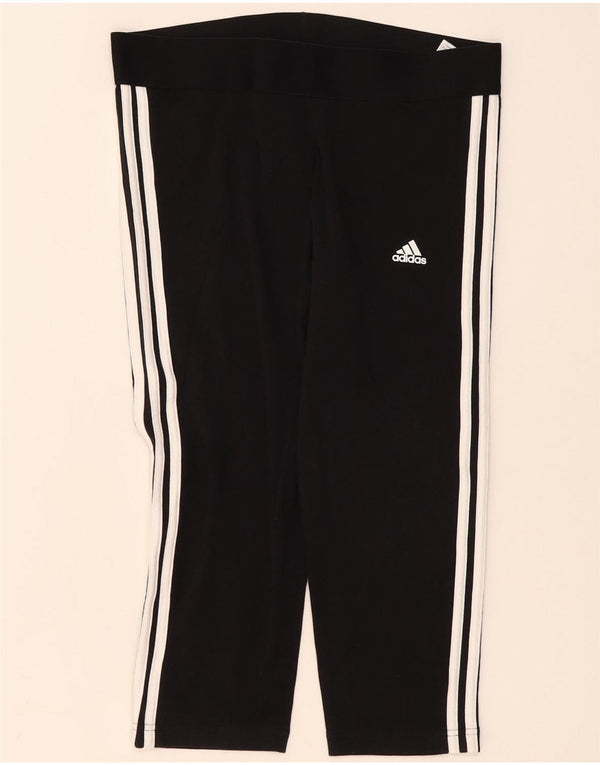 Adidas Womens Capri Leggings UK 16/18 Grande Algodão Preto