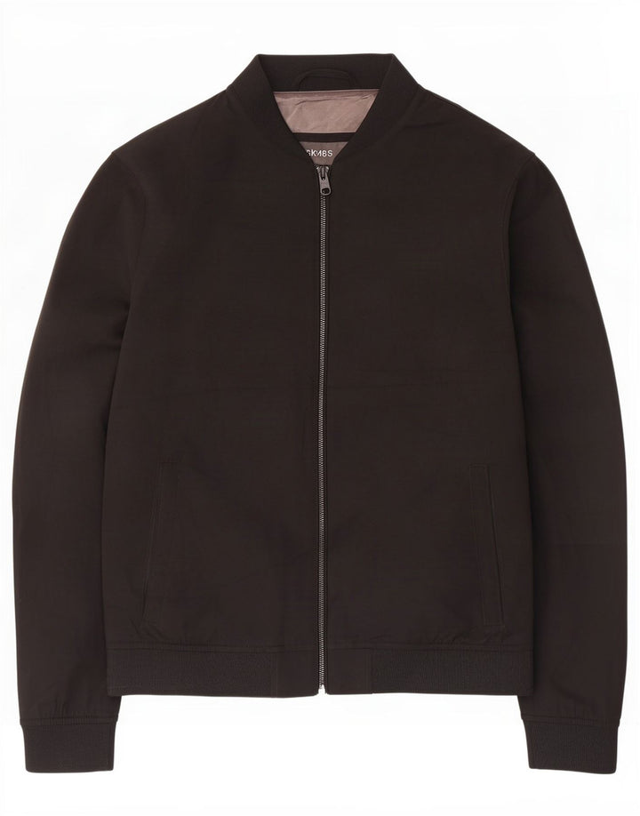 Jaqueta bomber masculina Marks & Spencer Reino Unido 38 poliéster preto médio