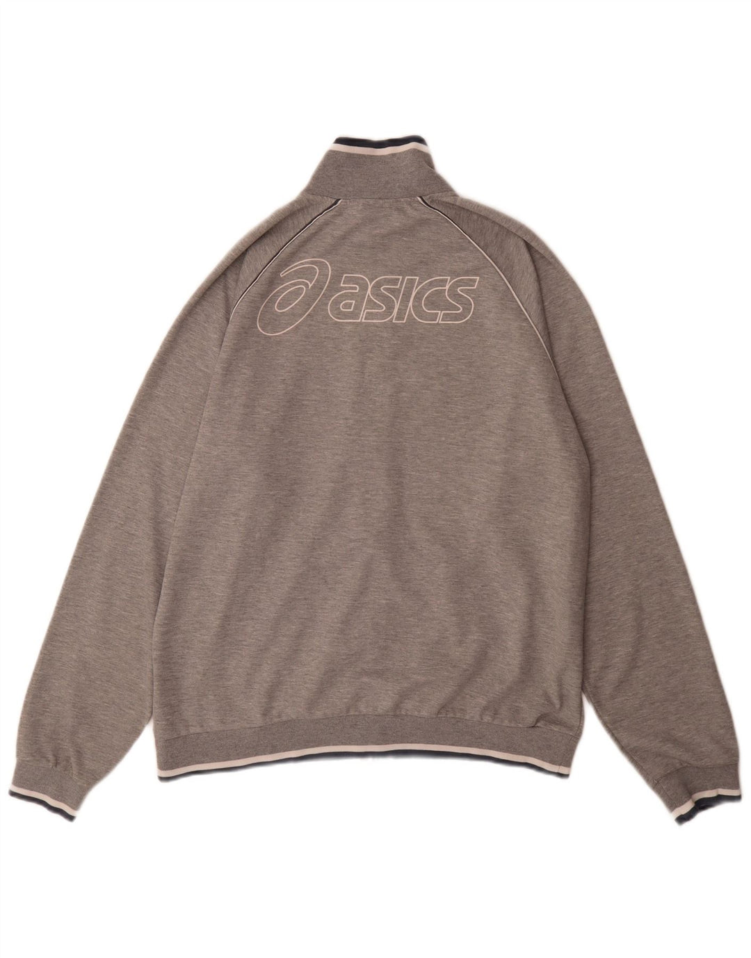 Asics Masculino Graphic Tracksuit Top Jacket XL Cinza Poliéster Esportes
