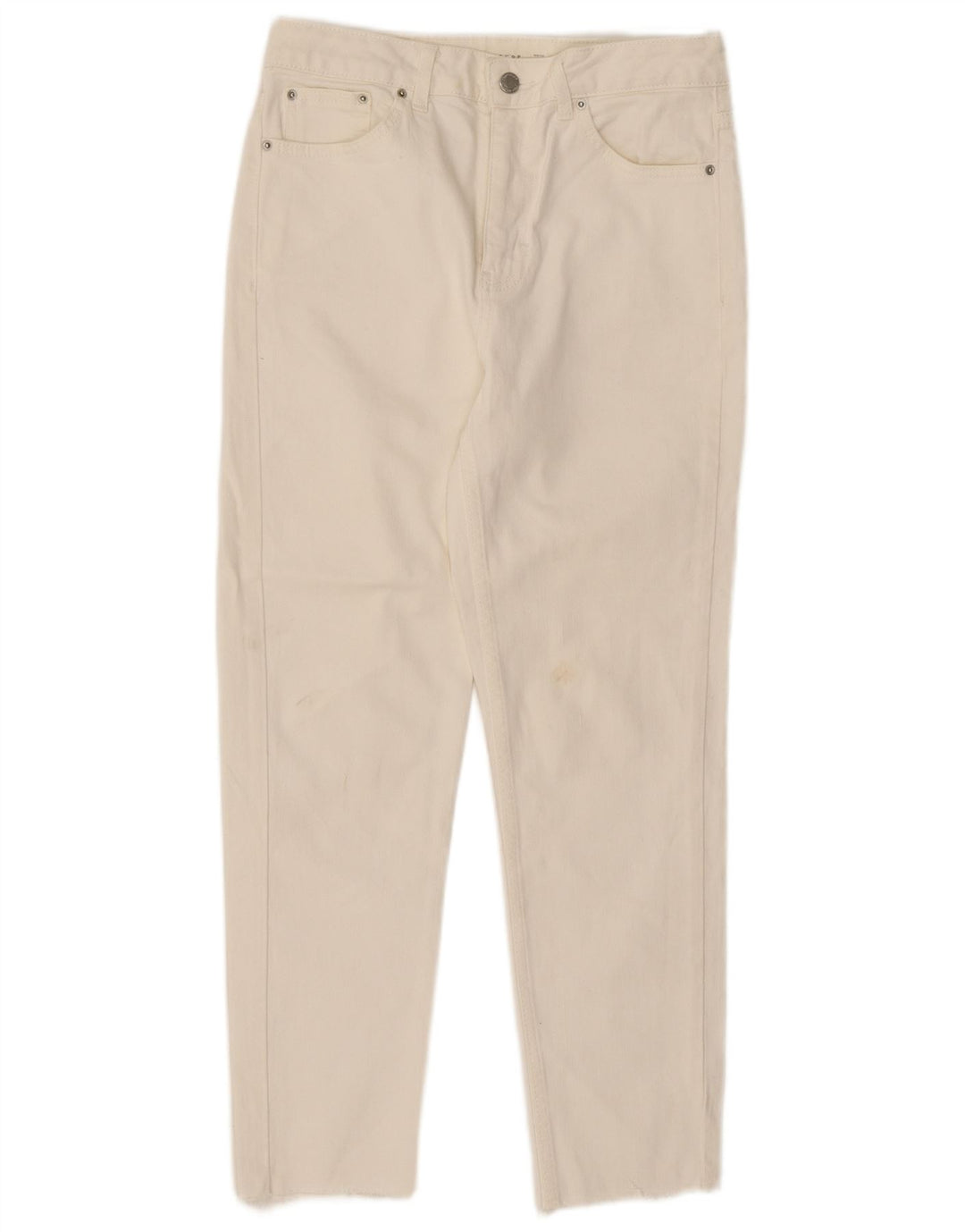 Topshop Jeans Slim Feminino W28 L26 Poliéster Branco