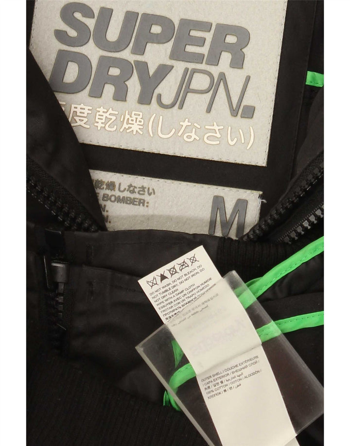 Jaqueta bomber masculina Superdry UK 38 algodão preto médio