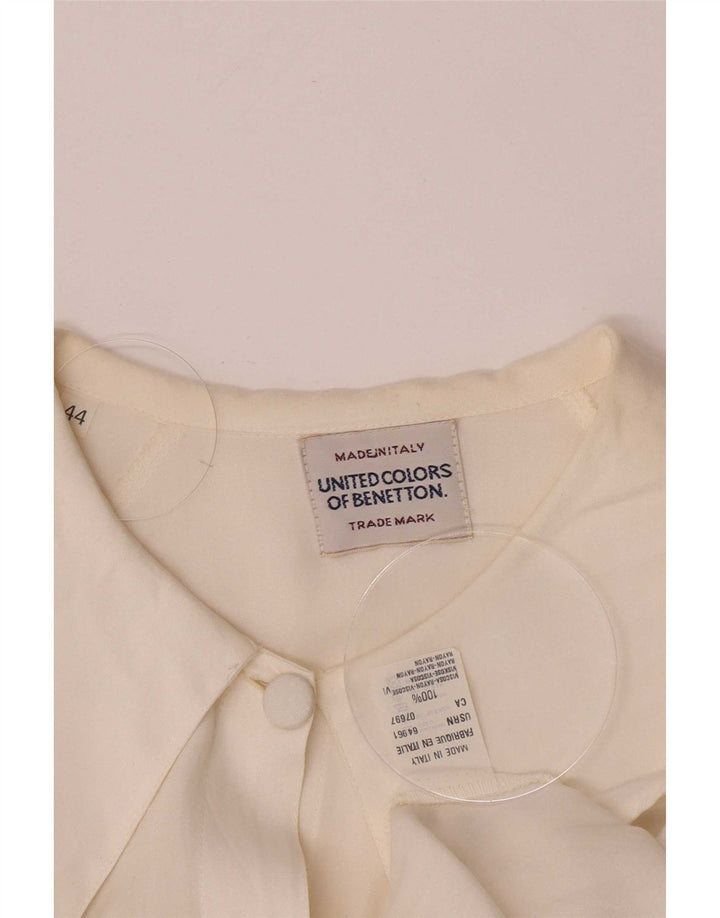 Blusa feminina oversized Benetton IT 44 médio off white viscose