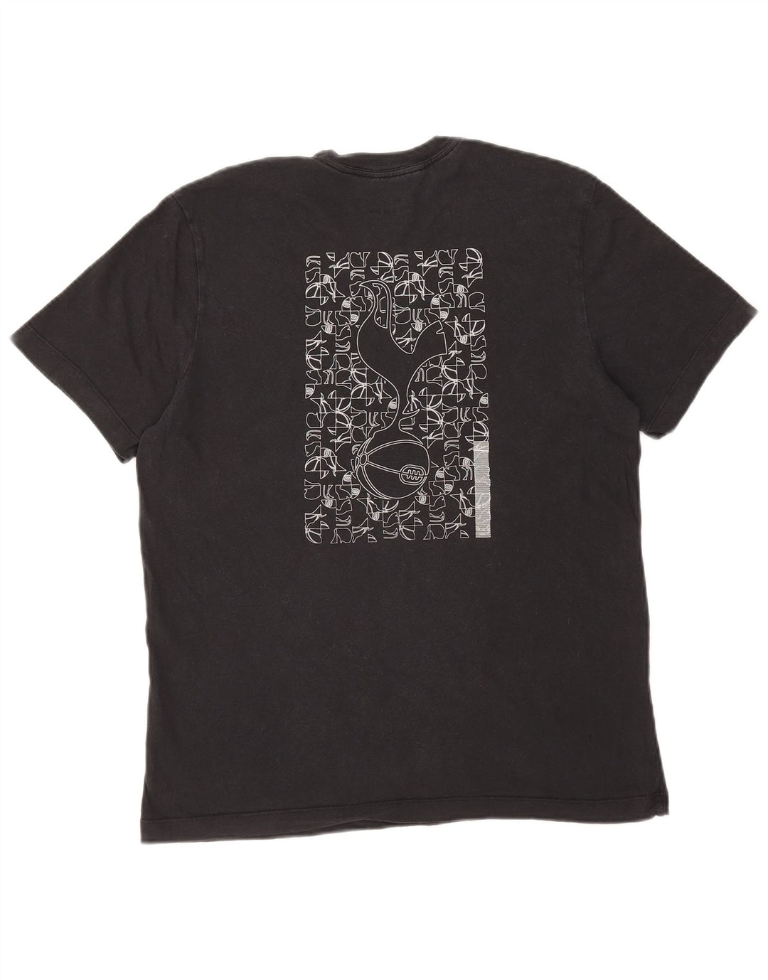 Camiseta masculina Nike Tottenham Hotspur com estampa gráfica de algodão preto médio