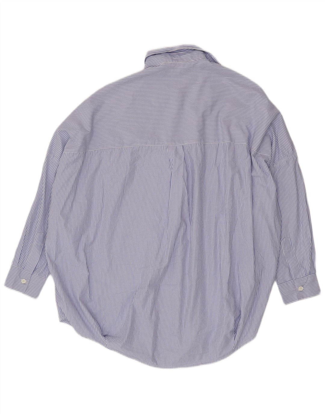 Camisa pulôver feminina French Connection Reino Unido 14 risca de giz azul médio