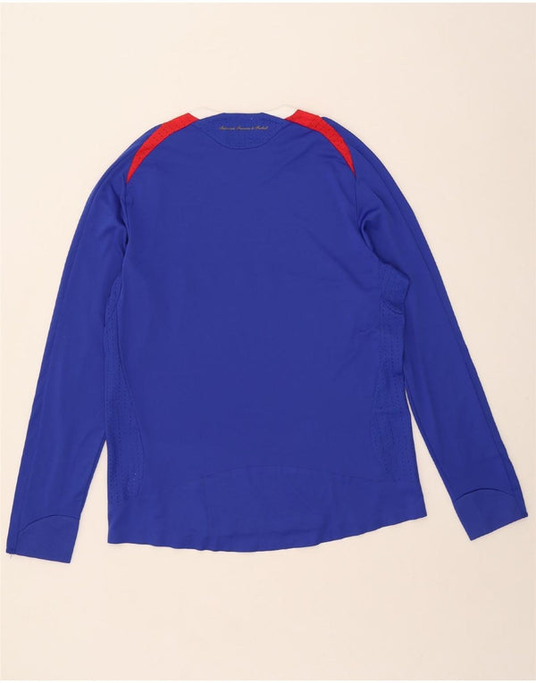 Adidas Masculino Clima 365 Top Manga Longa Grande Azul Colorblock Poliéster