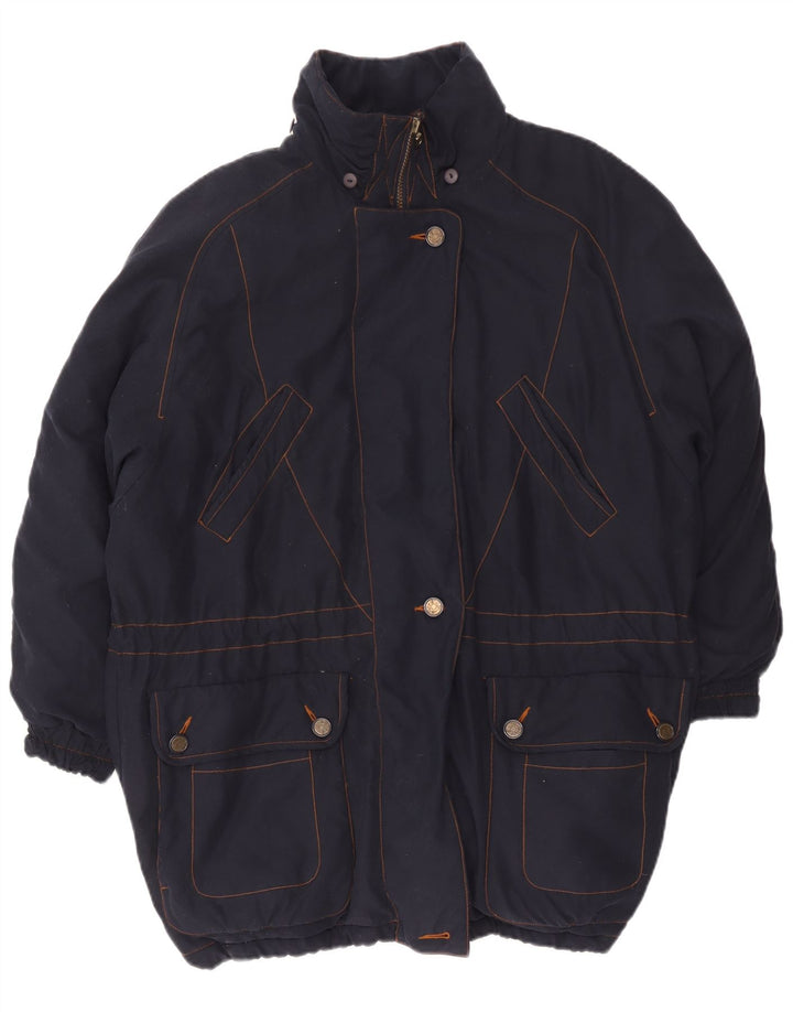 Jaqueta acolchoada feminina Daunen EU 46 XL azul marinho poliéster