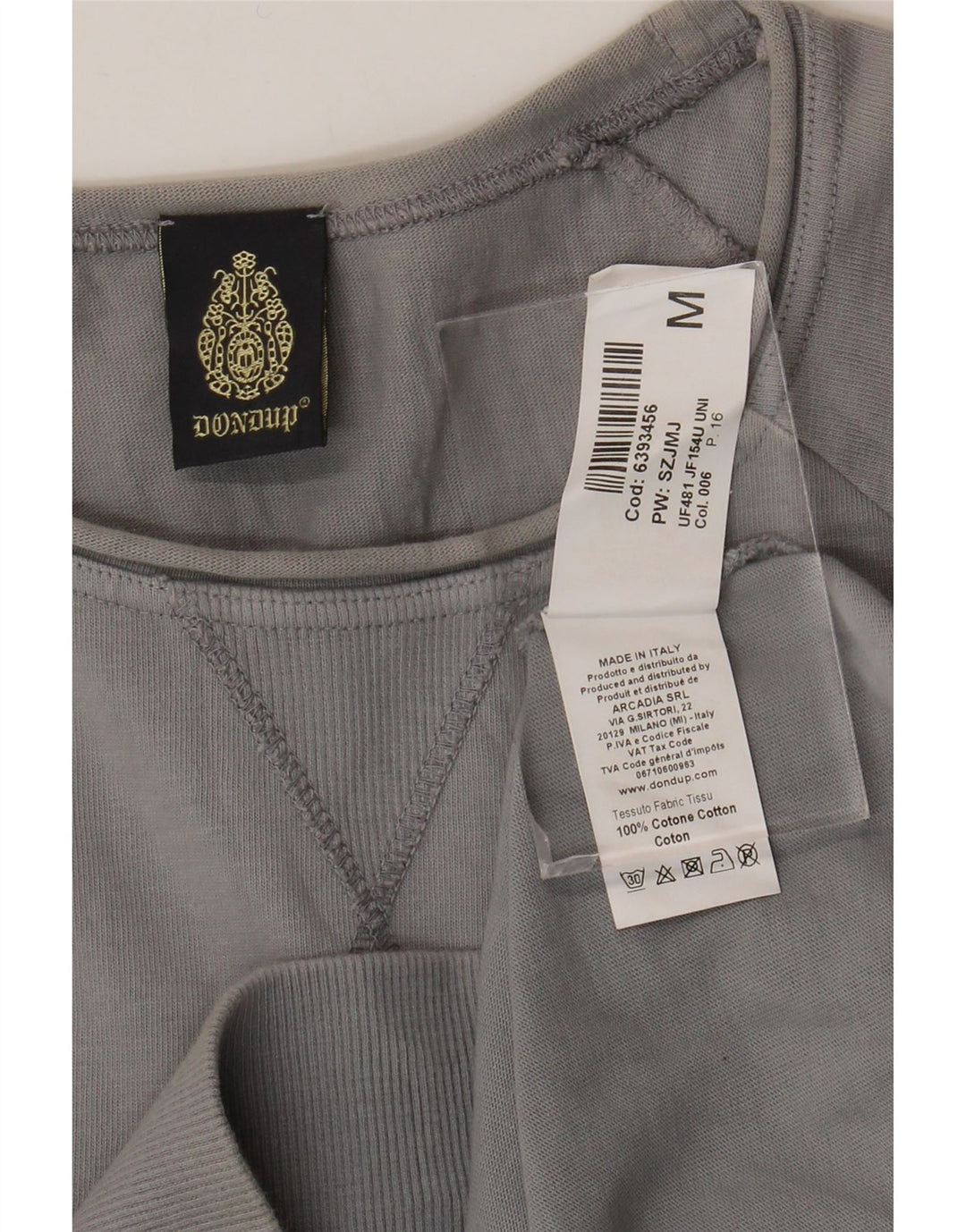 Dondup moletom masculino gráfico sem mangas jumper médio algodão cinza