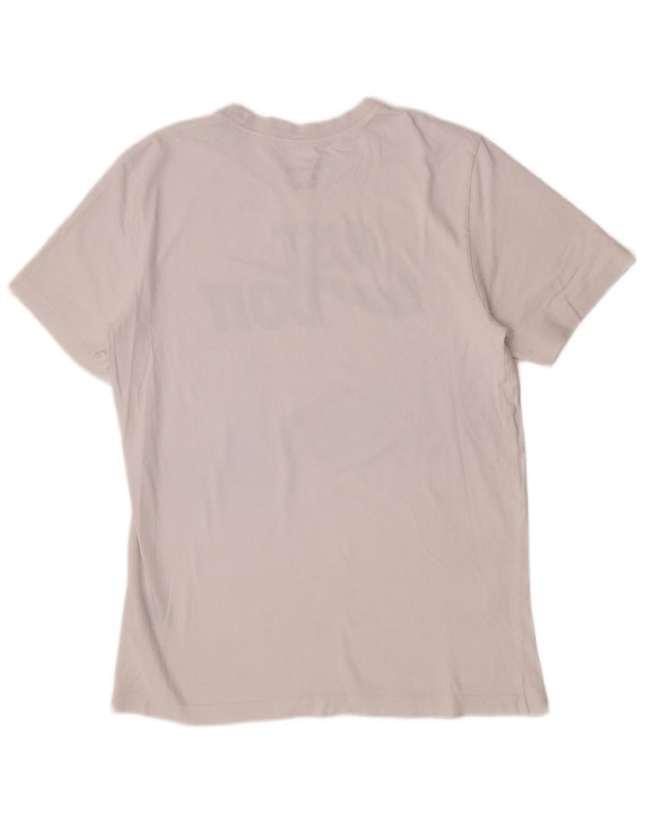 Adidas Mens Graphic T-Shirt Top Médio Algodão Branco