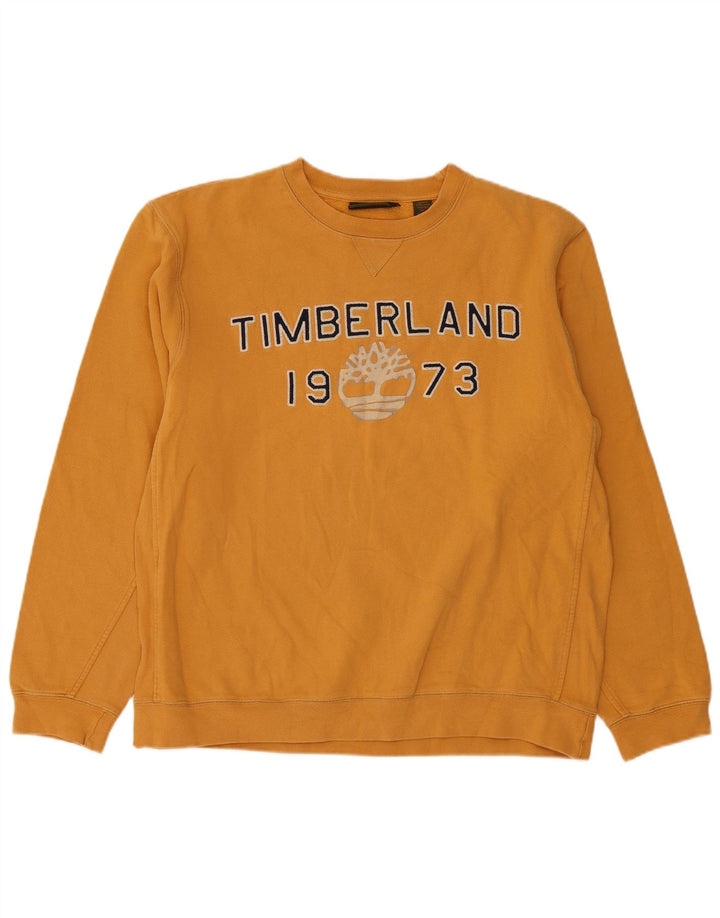 Timberland moletom masculino gráfico jumper grande algodão amarelo