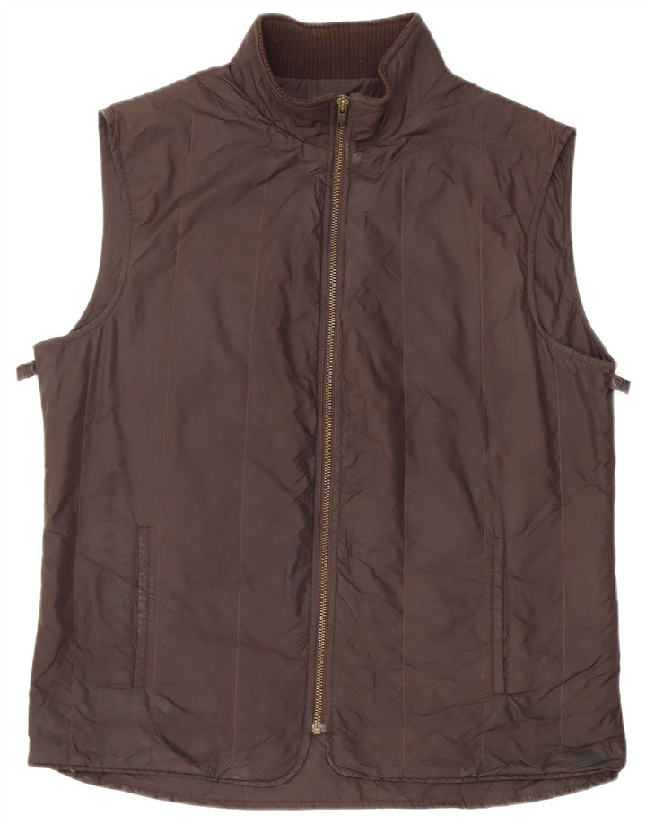 Colete masculino Massimo Dutti UK 42 XL marrom poliéster