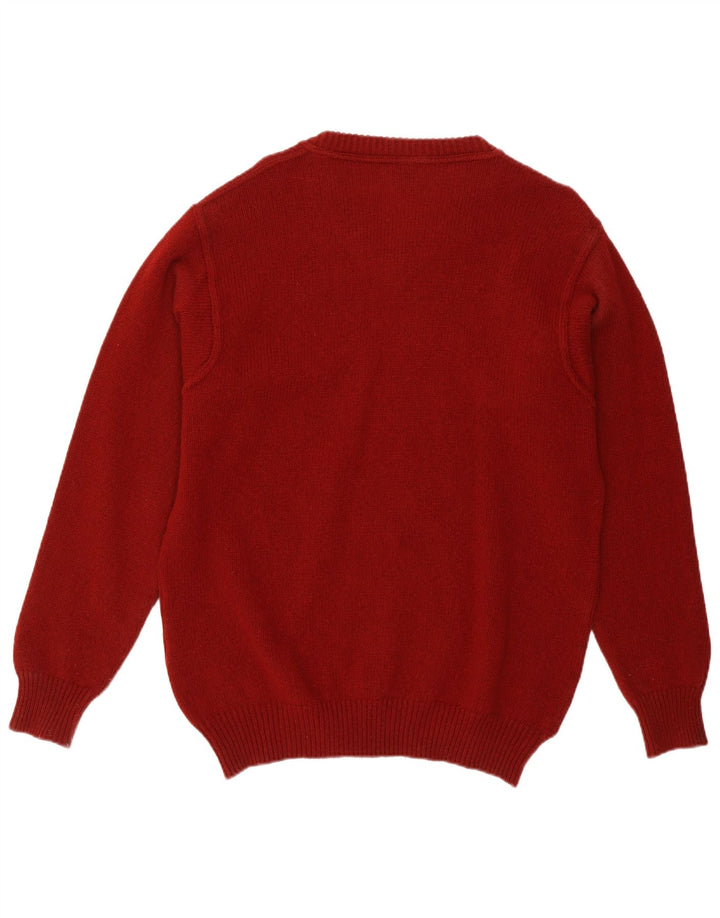 Suéter masculino NORTH SAILS com decote em V XL lã borgonha