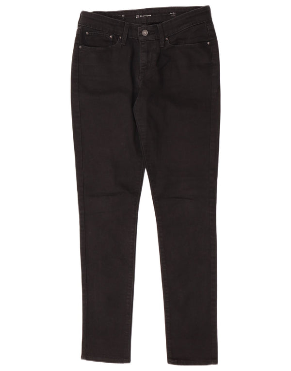 Levi's Womens Demi Curve Mid Rise Skinny Jeans W28 L32 Black Cotton